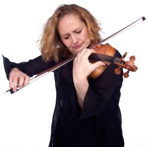 Violinist performing